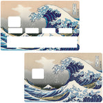 The Great Wave off Kanagawa by Hokusai - credit card sticker, 2 credit card sizes available