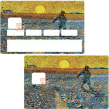 Van Gogh's sower - credit card sticker, 2 credit card sizes available