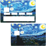 The Starry Night by Van Gogh - credit card sticker, 2 credit card sizes available