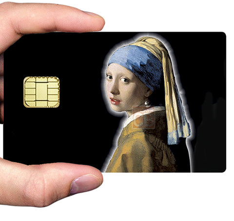 The Girl with a Pearl Earring by Johannes Vermeer - credit card sticker