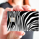 Zebra - credit card sticker, 2 credit card sizes available