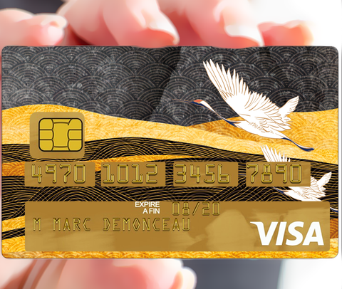 LES CIGOGNES - credit card sticker, 2 credit card formats available