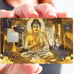 Golden Buddha- credit card sticker, 2 credit card formats available