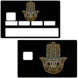 Khamsa, Hand of Fatima - credit card sticker, 2 credit card sizes available