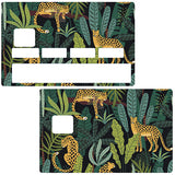 Leopards in the jungle - credit card sticker, 2 credit card sizes available