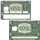 One dollar - credit card sticker, 2 credit card sizes available