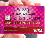 Shopping has its reasons that my banker ignores - credit card sticker