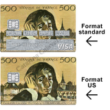 200 Euros - credit card sticker, 2 credit card formats available