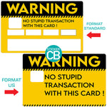 Bam! Bam!  Sticker pour carte bancaire, format US