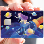 Touching the stars - credit card sticker, 2 credit card formats available