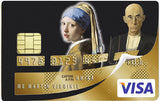 The girl and the peasant - bank card sticker