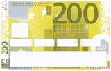 200 Euros - credit card sticker, 2 credit card formats available