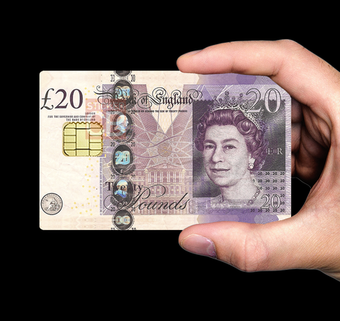 20 pounds £ - bank card sticker