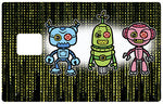 3 ROBOTS- credit card sticker
