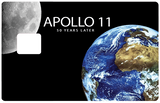 APOLLO 11, 50 years- credit card sticker, 2 credit card formats available