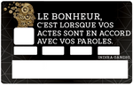 Le Bonheur - bank card sticker