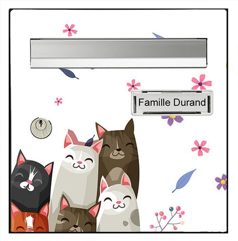 Letterbox sticker, Happy cats