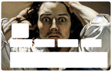 The Desperate by Gustave Courbet - credit card sticker, 2 credit card formats available
