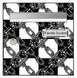 Mailbox Sticker, Checkerboard and Chain