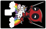 Tribute to Deadpool and his unicorn (fanart)- bank card sticker