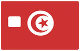 Flag of Tunisia - credit card sticker, 2 credit card formats available