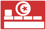 Flag of Tunisia - credit card sticker, 2 credit card formats available