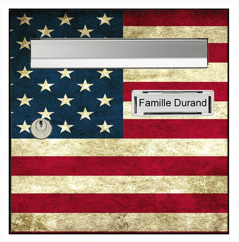 Sticker for mailbox, US FLAG
