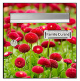 Sticker for letterbox, Red flowers