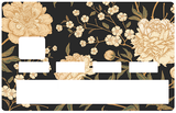 Golden flowers- credit card sticker, 2 credit card formats available