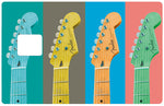 Guitars- credit card sticker, 2 credit card formats available