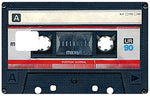 Audio cassette, K7- credit card sticker, 2 credit card formats available
