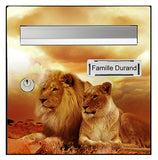 Sticker for letterbox, Lions