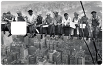 Lunch Atop a Skyscraper - the Rockefeller center - credit card sticker, 2 credit card sizes available