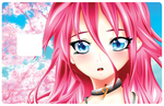Manga Pink Hair - credit card sticker, 2 credit card sizes available