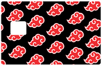 Red clouds - credit card sticker, 2 credit card formats available
