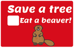 Save a tree - bank card sticker