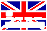 English flag, Union Jack- credit card sticker, 2 credit card formats available