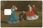 Winslow Homer, Croquet Scene - bank card sticker
