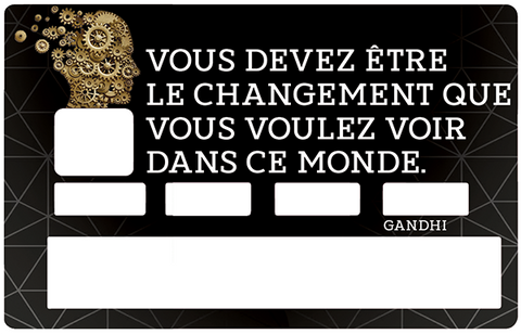 Change to change the world- bank card sticker