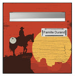 Letterbox Sticker, Cowboy at Sunset