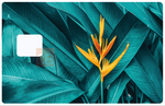 Blue Leaves- bank card sticker