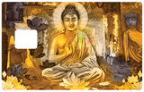 Golden Buddha- credit card sticker, 2 credit card formats available