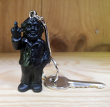 Door-key, the garden gnome who makes the finger of honor by Ottmar Hörl
