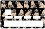 Pugs of love- credit card sticker, 2 credit card formats available