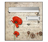 Sticker for mailbox, Letter and poppy