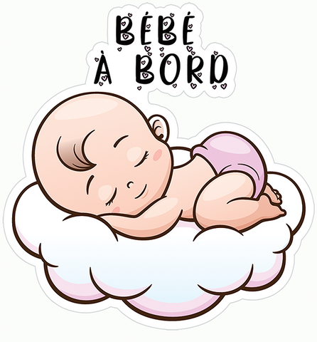 B�B� � BORD Sticker Decal - Weatherproof - bebe a bord french baby on board