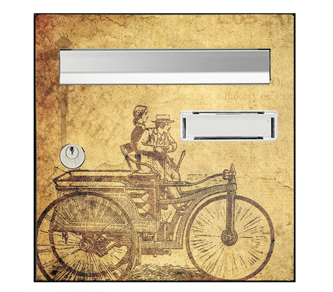 Sticker for letterbox, Tricycle